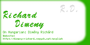 richard dimeny business card
